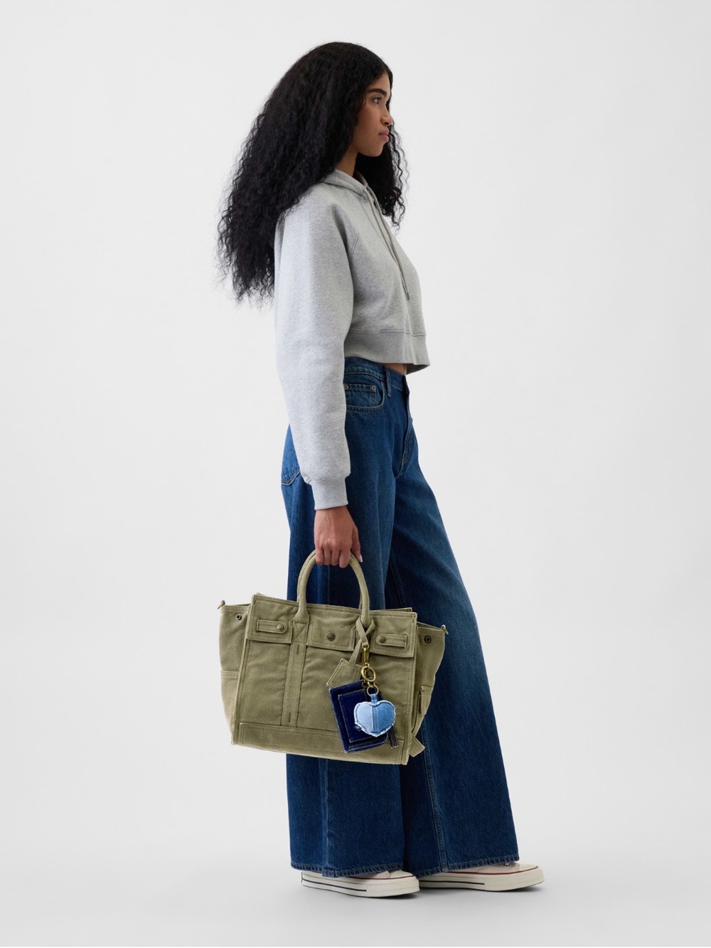 NWT Gap Khaki Olive Green Five Pocket Tote Medium